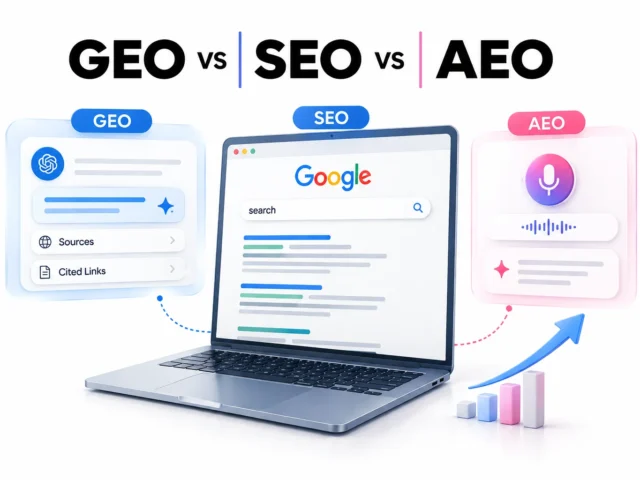 GEO vs SEO vs AEO: Key Differences and How to Optimize Them