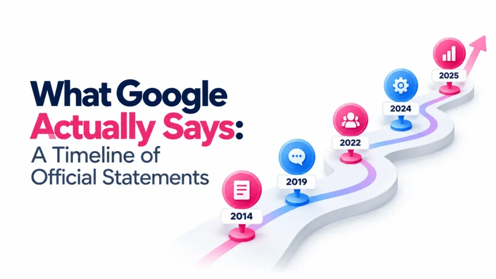 What Google Actually Says A Timeline of Official Statements 