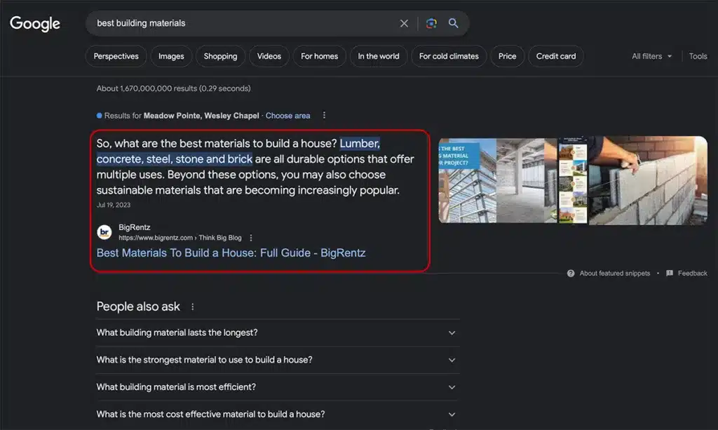 Featured Snippets
