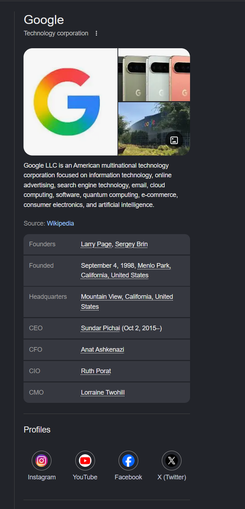 Knowledge Panels