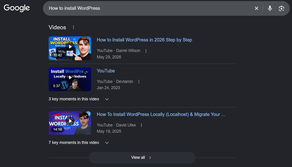 Video Results