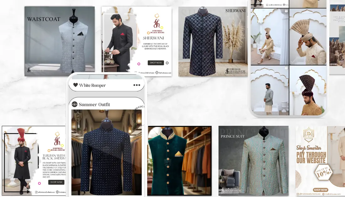 Website and social media creatives for Fortress Dulha House